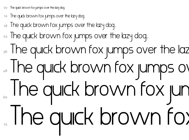 Marcelita Sans font waterfall